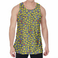 Frog Faces Pattern Print Men's Velvet Tank Top