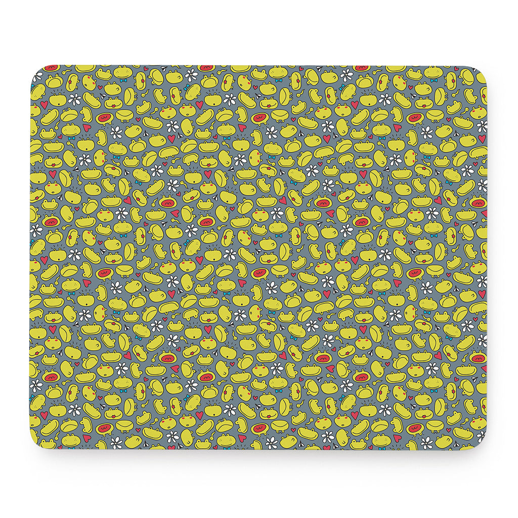 Frog Faces Pattern Print Mouse Pad