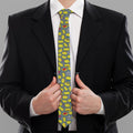 Frog Faces Pattern Print Necktie