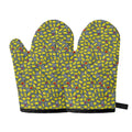 Frog Faces Pattern Print Oven Mitts