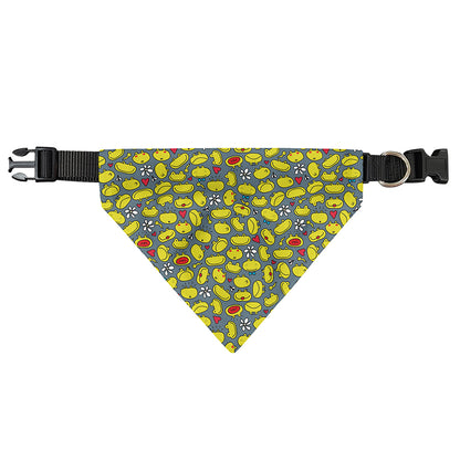 Frog Faces Pattern Print Over The Collar Dog Bandana