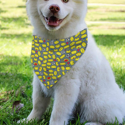 Frog Faces Pattern Print Over The Collar Dog Bandana