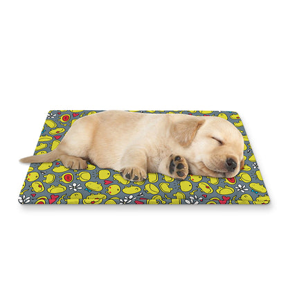 Frog Faces Pattern Print Pet Cooling Mat Cover