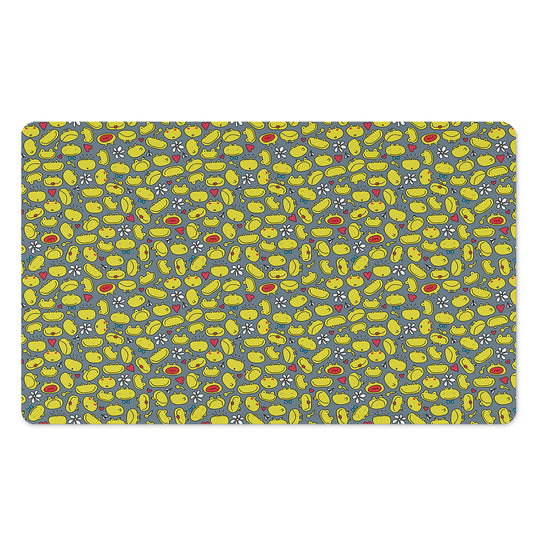 Frog Faces Pattern Print Polyester Doormat