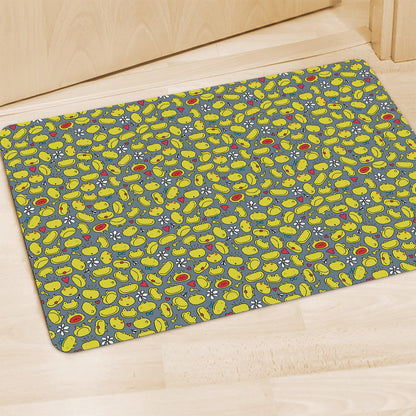 Frog Faces Pattern Print Polyester Doormat