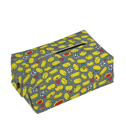 Frog Faces Pattern Print Rectangle Tissue Box Cover