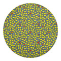 Frog Faces Pattern Print Round Blanket