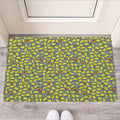 Frog Faces Pattern Print Rubber Doormat