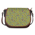 Frog Faces Pattern Print Saddle Bag