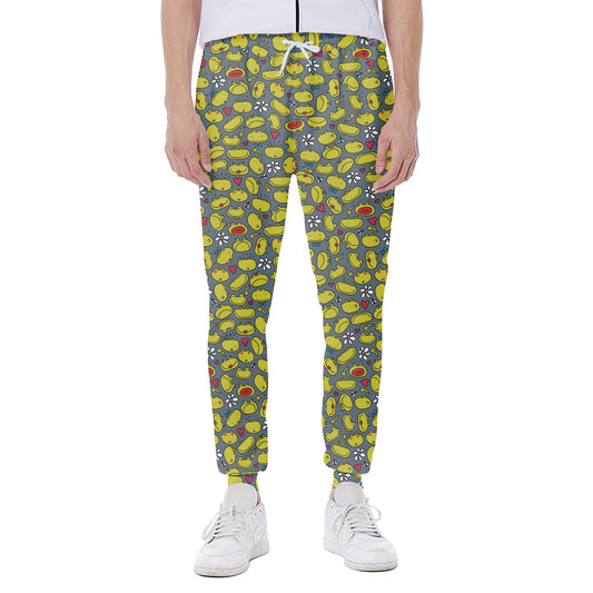 Frog Faces Pattern Print Scuba Joggers