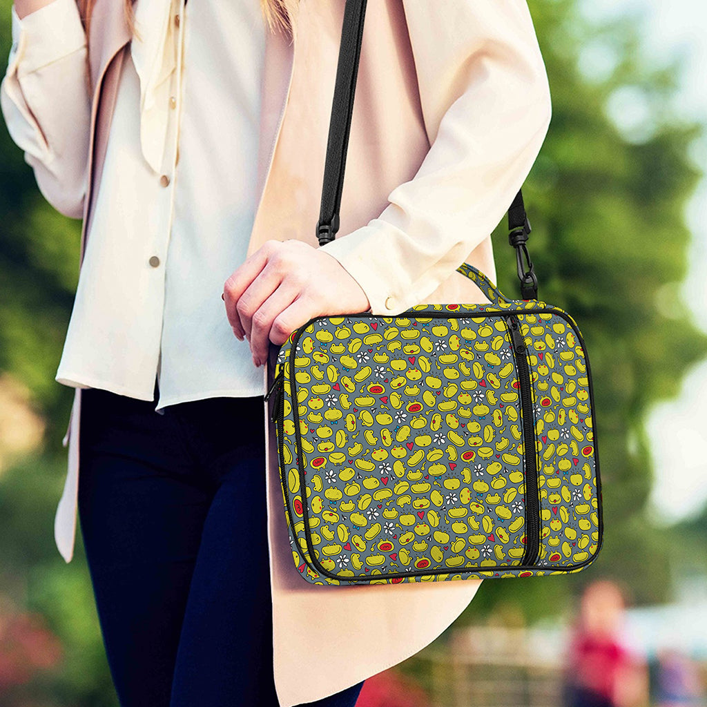 Frog Faces Pattern Print Shoulder Strap Bible Bag