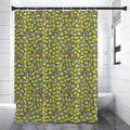 Frog Faces Pattern Print Shower Curtain