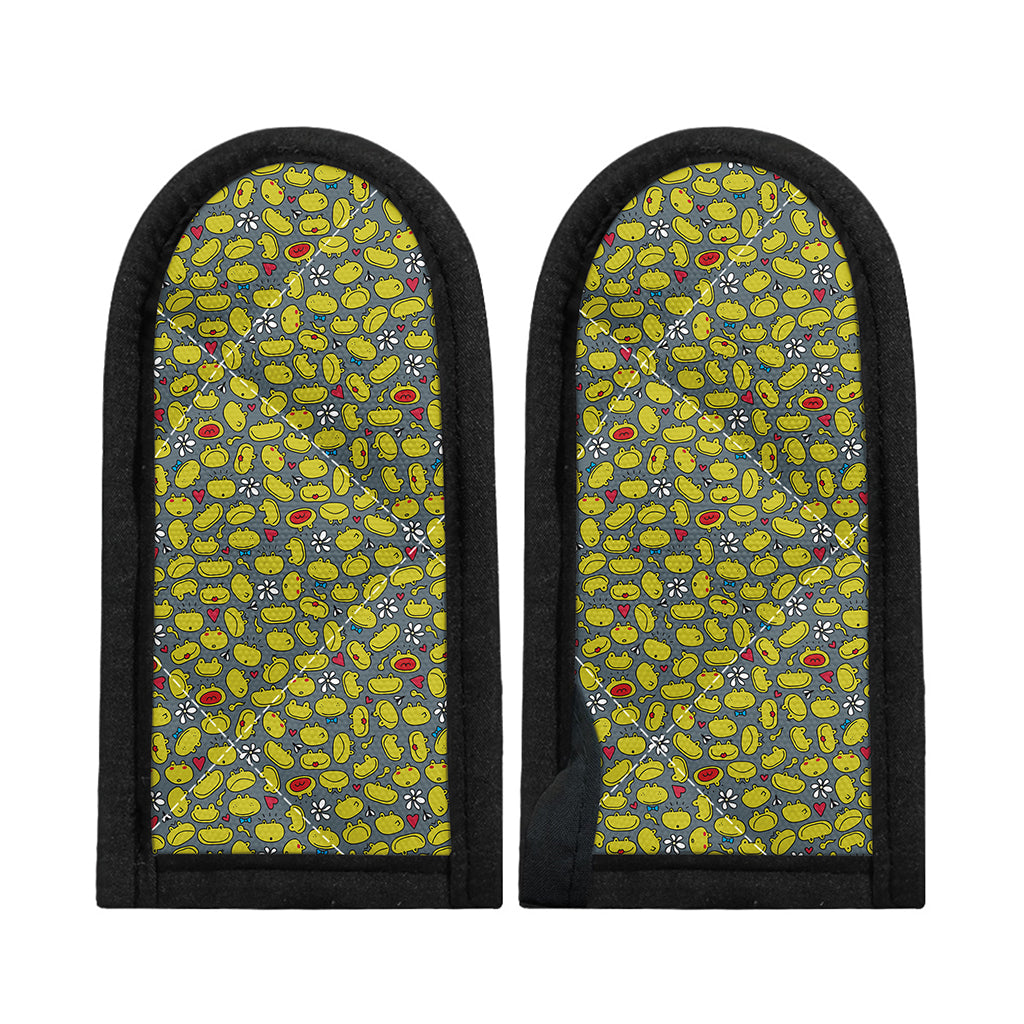 Frog Faces Pattern Print Skillet Handle Cover