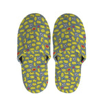 Frog Faces Pattern Print Slippers