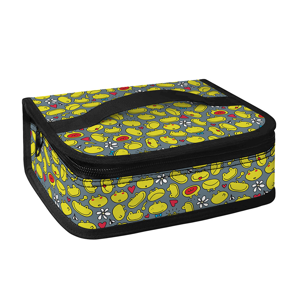 Frog Faces Pattern Print Small Lunch Bag