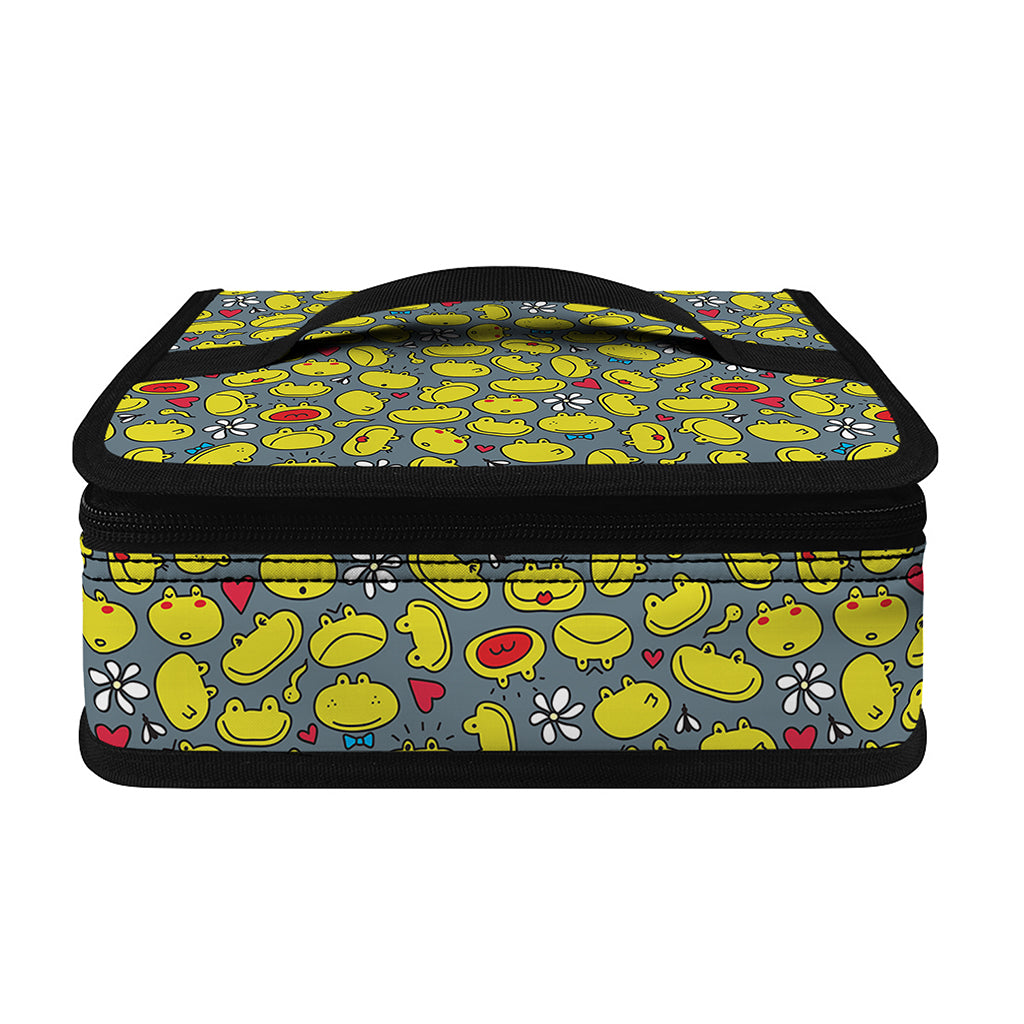 Frog Faces Pattern Print Small Lunch Bag