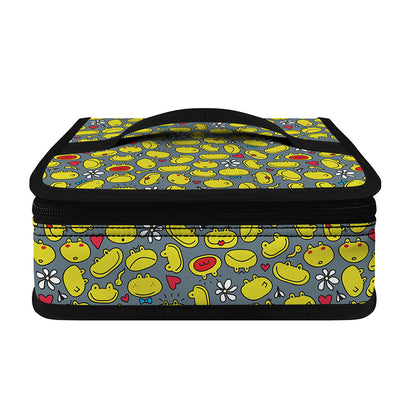 Frog Faces Pattern Print Small Lunch Bag