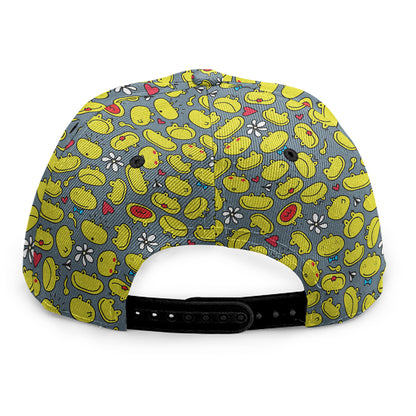 Frog Faces Pattern Print Snapback Cap