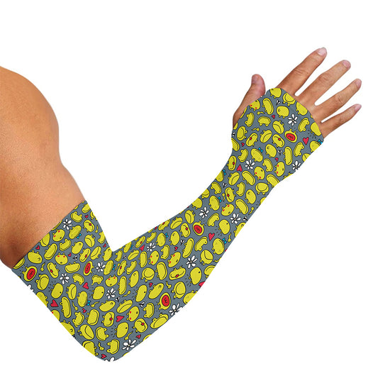 Frog Faces Pattern Print Sun Protection Arm Sleeves