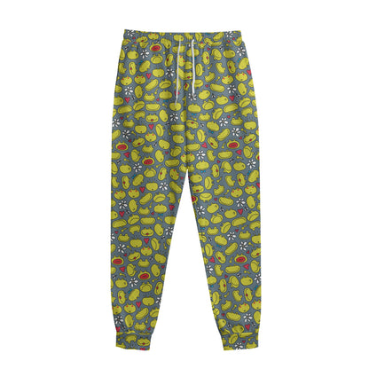 Frog Faces Pattern Print Sweatpants