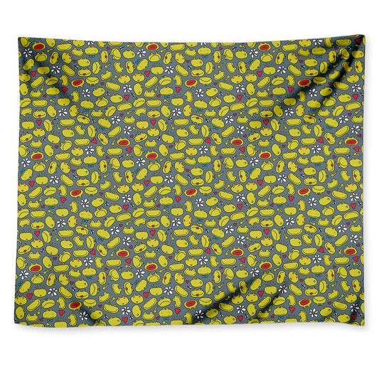 Frog Faces Pattern Print Tapestry
