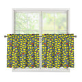 Frog Faces Pattern Print Tier Curtains