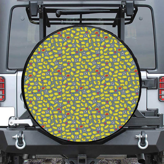 Frog Faces Pattern Print Tire Cover