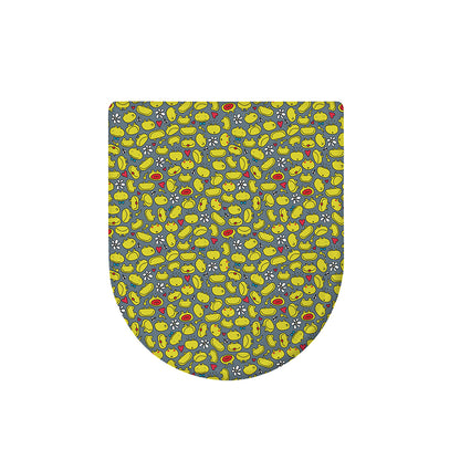 Frog Faces Pattern Print Toilet Lid Cover