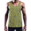 Frog Faces Pattern Print Men's Workout Tank Top