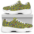 Frog Faces Pattern Print White Chunky Shoes