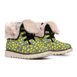Frog Faces Pattern Print Winter Boots