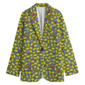 Frog Faces Pattern Print Women's Blazer