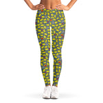 Frog Faces Pattern Print Women's Leggings