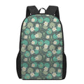 Frogs And Water Lilies Pattern Print 17 Inch Backpack