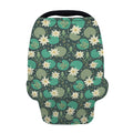Frogs And Water Lilies Pattern Print Baby Seat Cover