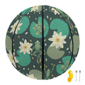 Frogs And Water Lilies Pattern Print Basketball