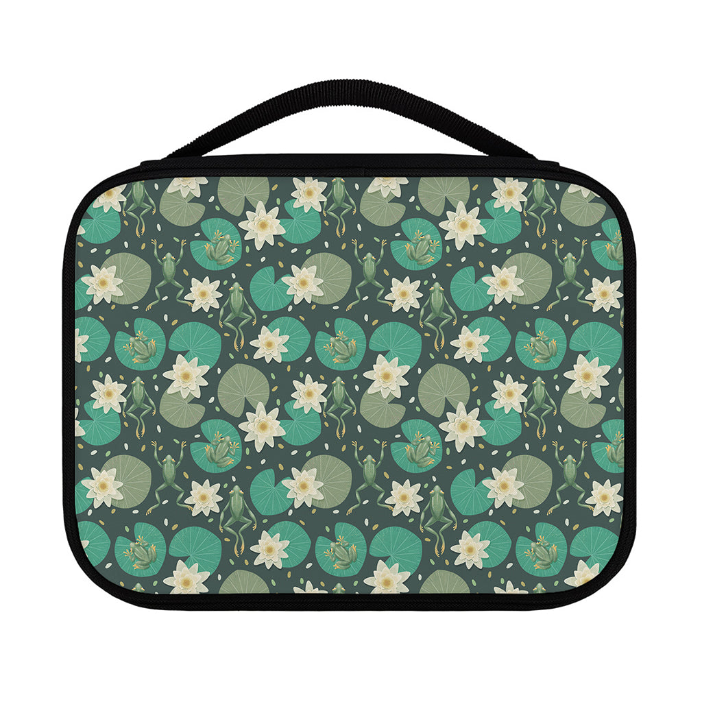Frogs And Water Lilies Pattern Print Classic Bible Case