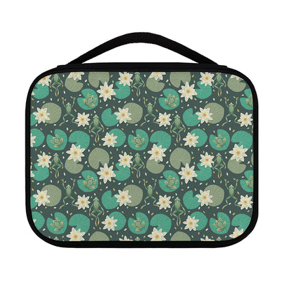 Frogs And Water Lilies Pattern Print Classic Bible Case