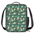 Frogs And Water Lilies Pattern Print Crossbody Lunch Bag
