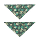 Frogs And Water Lilies Pattern Print Dog Bandana