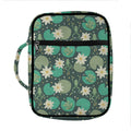 Frogs And Water Lilies Pattern Print Front Pocket Bible Bag