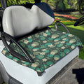 Frogs And Water Lilies Pattern Print Golf Cart Seat Cover