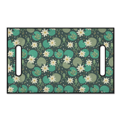 Frogs And Water Lilies Pattern Print Golf Cart Seat Cover