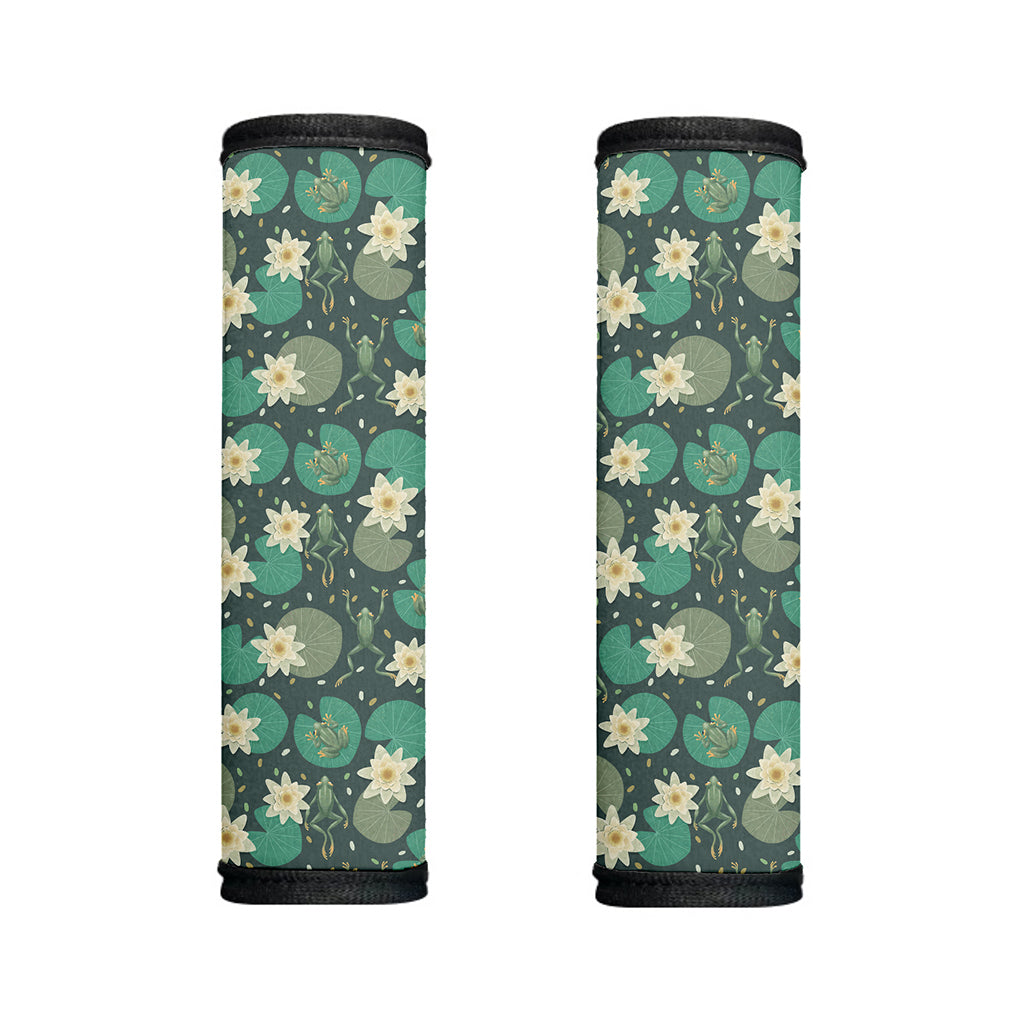 Frogs And Water Lilies Pattern Print Handle Covers