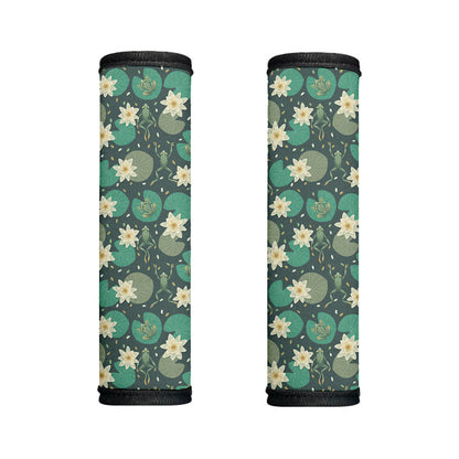 Frogs And Water Lilies Pattern Print Handle Covers