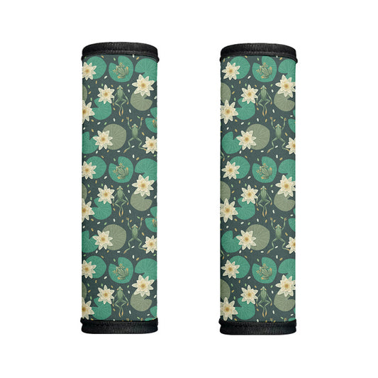 Frogs And Water Lilies Pattern Print Handle Covers