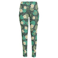Frogs And Water Lilies Pattern Print High-Waisted Pocket Leggings