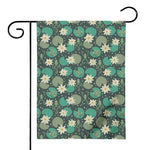 Frogs And Water Lilies Pattern Print House Flag