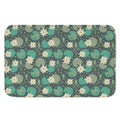 Frogs And Water Lilies Pattern Print Indoor Door Mat