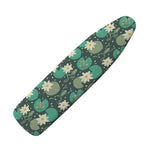 Frogs And Water Lilies Pattern Print Ironing Board Cover
